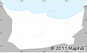 Gray Simple Map of Kodya. Jakarta Utara, single color outside