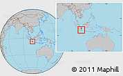 Gray Location Map of Jakarta, within the entire country