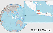 Gray Location Map of Jakarta, highlighted country