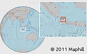 Gray Location Map of Jakarta, hill shading