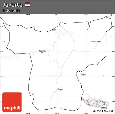 Blank Simple Map of Jakarta