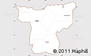 Classic Style Simple Map of Jakarta, cropped outside