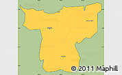 Savanna Style Simple Map of Jakarta, cropped outside