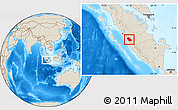 Shaded Relief Location Map of Kab. Kerinci
