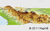 Physical Panoramic Map of Kab. Kerinci