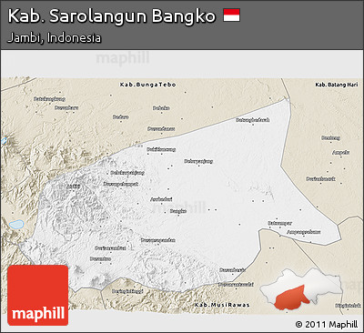 Classic Style 3D Map of Kab. Sarolangun Bangko