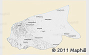 Classic Style 3D Map of Kab. Sarolangun Bangko, single color outside