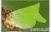 Physical 3D Map of Kab. Sarolangun Bangko, darken