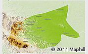 Physical 3D Map of Kab. Sarolangun Bangko, lighten