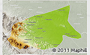 Physical 3D Map of Kab. Sarolangun Bangko, lighten, semi-desaturated