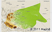 Physical 3D Map of Kab. Sarolangun Bangko, shaded relief outside