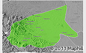 Political 3D Map of Kab. Sarolangun Bangko, desaturated