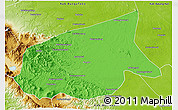 Political 3D Map of Kab. Sarolangun Bangko, physical outside