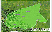 Political 3D Map of Kab. Sarolangun Bangko, satellite outside