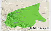 Political 3D Map of Kab. Sarolangun Bangko, shaded relief outside