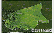 Satellite 3D Map of Kab. Sarolangun Bangko, darken