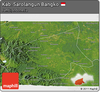Satellite 3D Map of Kab. Sarolangun Bangko