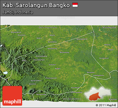 Satellite 3D Map of Kab. Sarolangun Bangko
