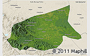 Satellite 3D Map of Kab. Sarolangun Bangko, shaded relief outside
