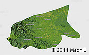 Satellite 3D Map of Kab. Sarolangun Bangko, single color outside