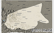 Shaded Relief 3D Map of Kab. Sarolangun Bangko, darken