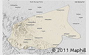 Shaded Relief 3D Map of Kab. Sarolangun Bangko, desaturated