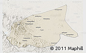 Shaded Relief 3D Map of Kab. Sarolangun Bangko, lighten