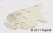 Shaded Relief 3D Map of Kab. Sarolangun Bangko, single color outside