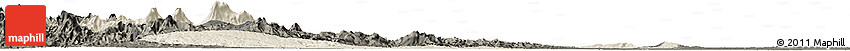 Shaded Relief Horizon Map of Kab. Sarolangun Bangko, darken