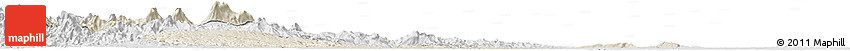 Shaded Relief Horizon Map of Kab. Sarolangun Bangko, lighten, desaturated