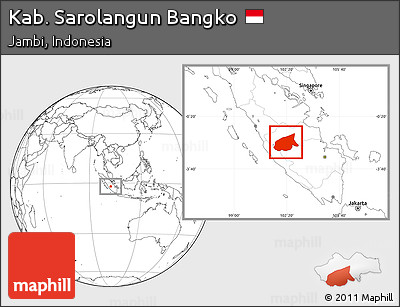 Blank Location Map of Kab. Sarolangun Bangko
