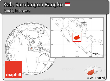 Blank Location Map of Kab. Sarolangun Bangko