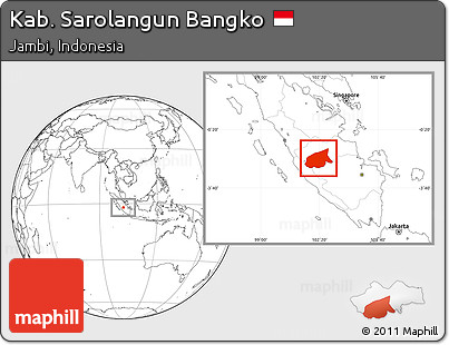 Blank Location Map of Kab. Sarolangun Bangko
