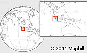 Blank Location Map of Kab. Sarolangun Bangko, highlighted country, within the entire country