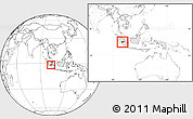 Blank Location Map of Kab. Sarolangun Bangko, highlighted country, highlighted parent region, within the entire country