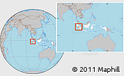 Gray Location Map of Kab. Sarolangun Bangko, highlighted country, within the entire country