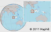 Gray Location Map of Kab. Sarolangun Bangko, highlighted country, highlighted parent region, within the entire country