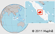 Gray Location Map of Kab. Sarolangun Bangko, highlighted country