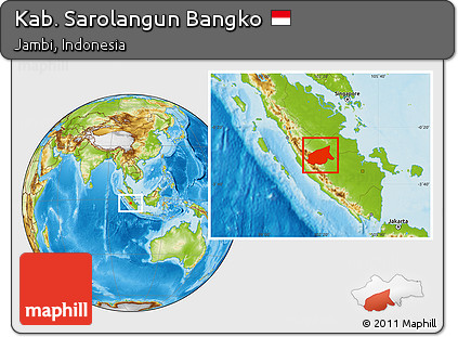 Physical Location Map of Kab. Sarolangun Bangko
