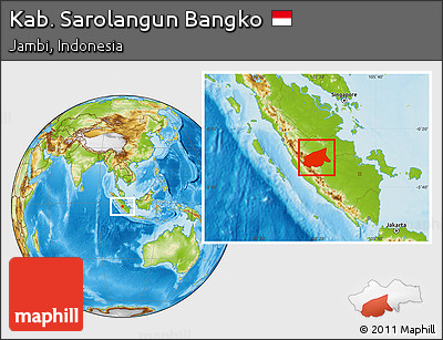 Physical Location Map of Kab. Sarolangun Bangko
