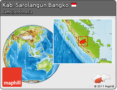 Physical Location Map of Kab. Sarolangun Bangko