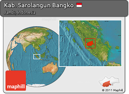 Satellite Location Map of Kab. Sarolangun Bangko