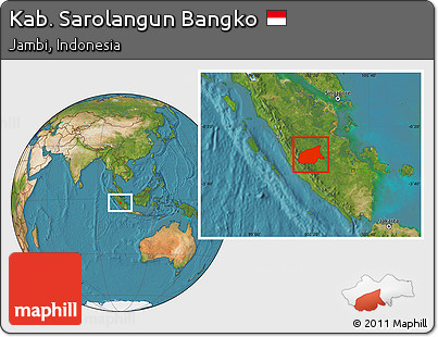 Satellite Location Map of Kab. Sarolangun Bangko