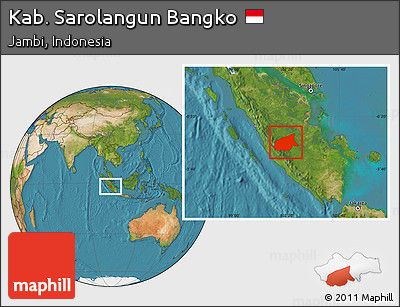 Satellite Location Map of Kab. Sarolangun Bangko
