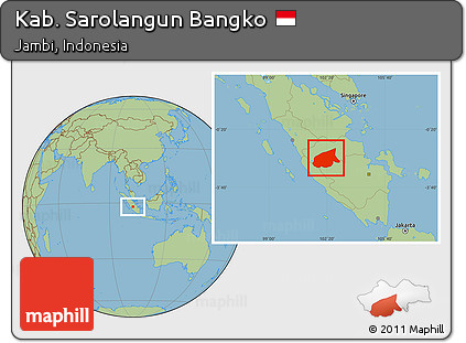 Savanna Style Location Map of Kab. Sarolangun Bangko