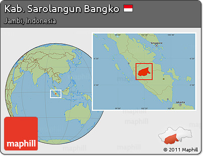 Savanna Style Location Map of Kab. Sarolangun Bangko