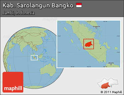 Savanna Style Location Map of Kab. Sarolangun Bangko
