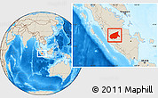 Shaded Relief Location Map of Kab. Sarolangun Bangko