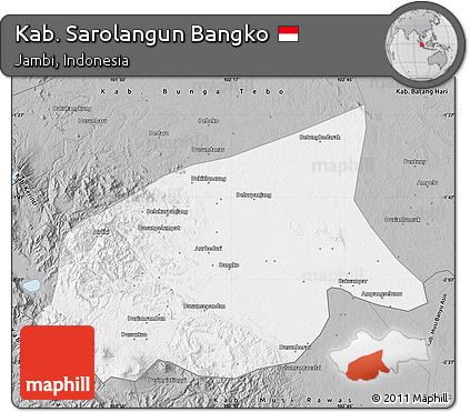 Gray Map of Kab. Sarolangun Bangko