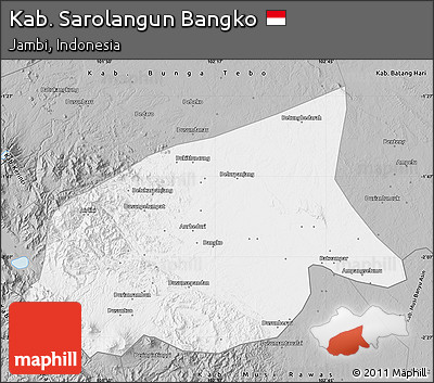 Gray Map of Kab. Sarolangun Bangko
